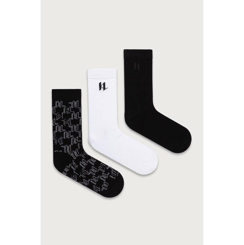 Karl Lagerfeld ponožky pánské s bavlnou 3-pack
