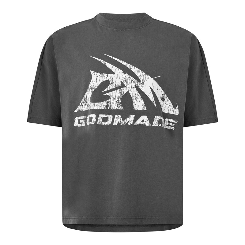 Tričko God Made Washed Grey 5071057