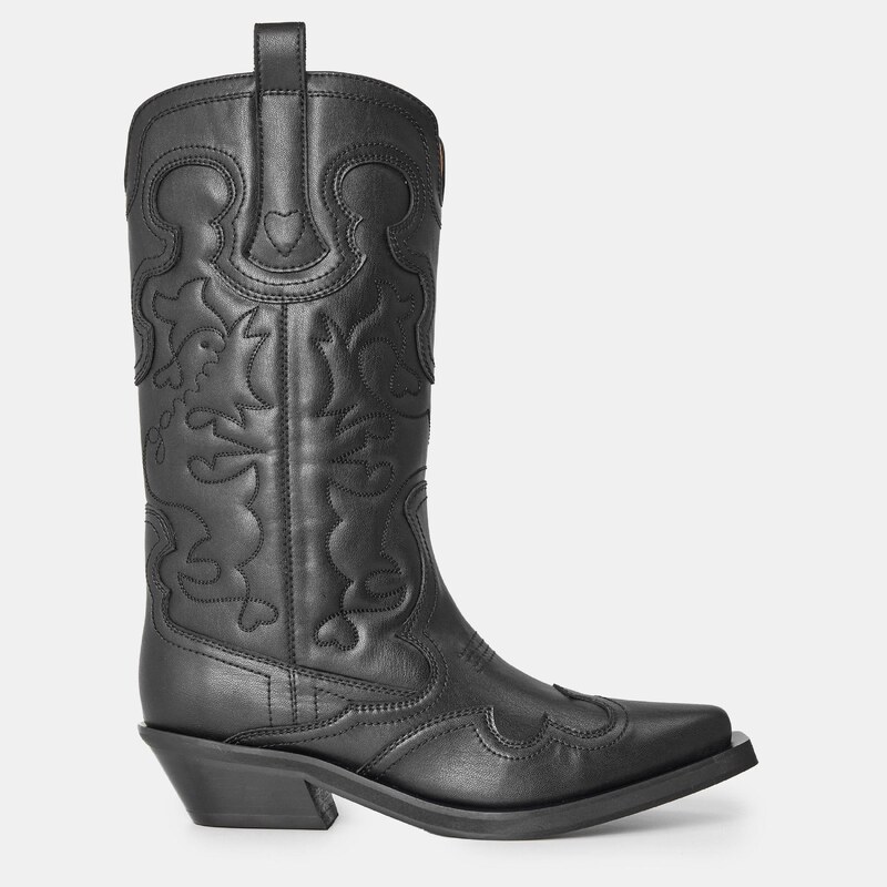 Kozačky Ganni Black/Black 8449933