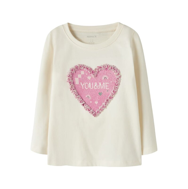 Tričko name it Creme/ Rosa 865104