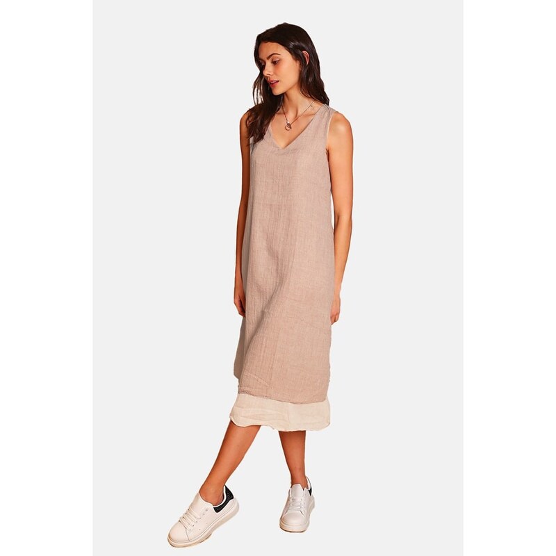 Šaty Le Jardin du Lin Creme 9654052