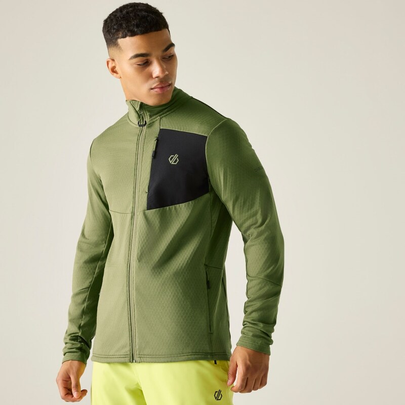 Pánská fleecová mikina Dare2b VENTURE khaki/černá