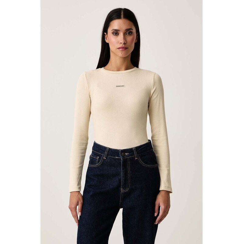 Guess Jeans tričko s dlouhým rukávem dámské s bavlnou