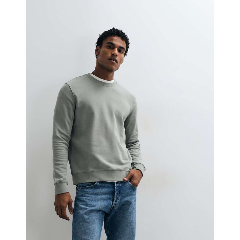ARKET relaxed terry sweatshirt in khaki-Green