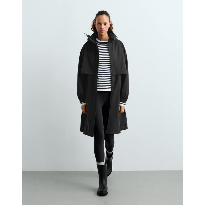 OYSHO Fellex aerogel waterproof long padded jacket in black