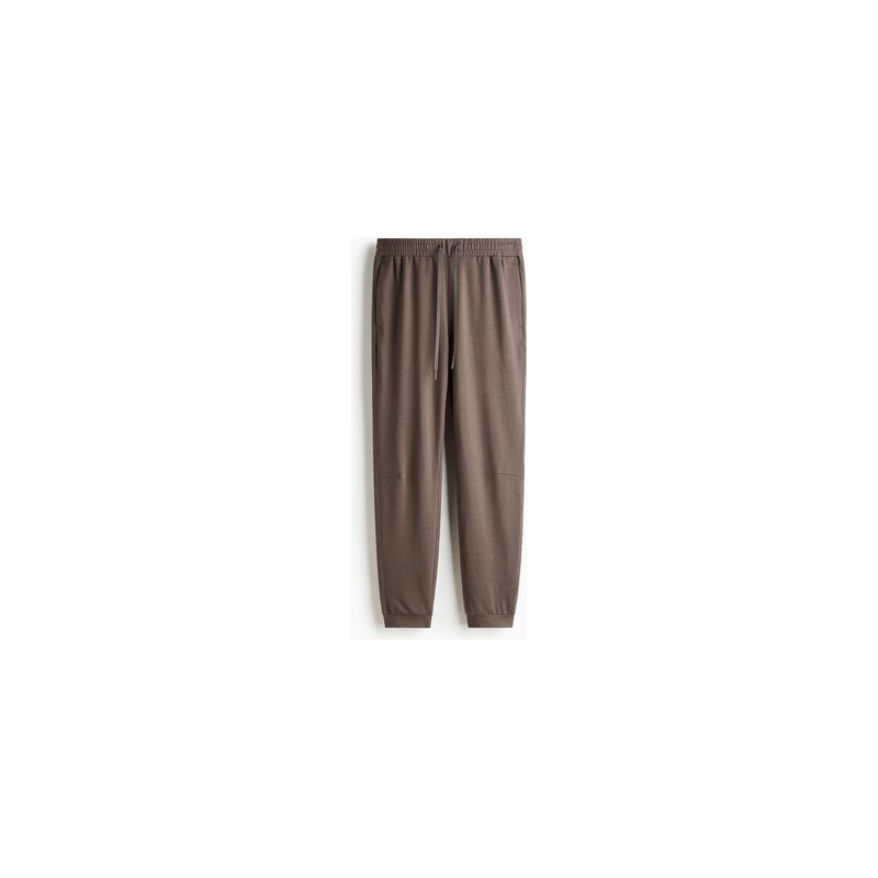 H&M - Sportovní kalhoty jogger recovery DryMove - Hnědošedá