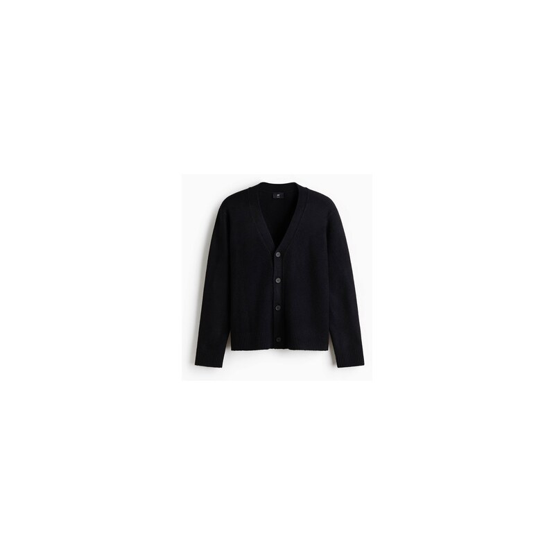H&M - Propínací svetr Regular Fit - Černá