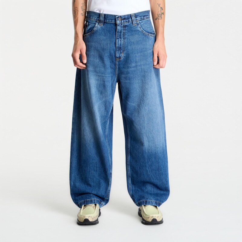 Džíny Carhartt WIP Brandon Pant Blue Marble Used Wash XL