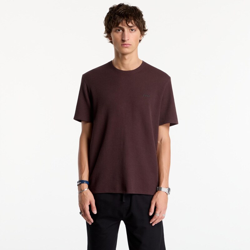 Tričko Hugo Boss Waffle T-Shirt Brown S