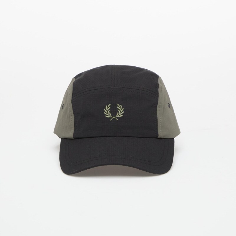 Kšiltovka FRED PERRY Blocked 5 Panel Ripstop Cap Black Universal