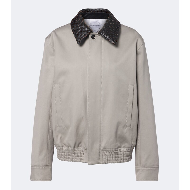 Bottega Veneta Intrecciato oversized cotton blouson jacket