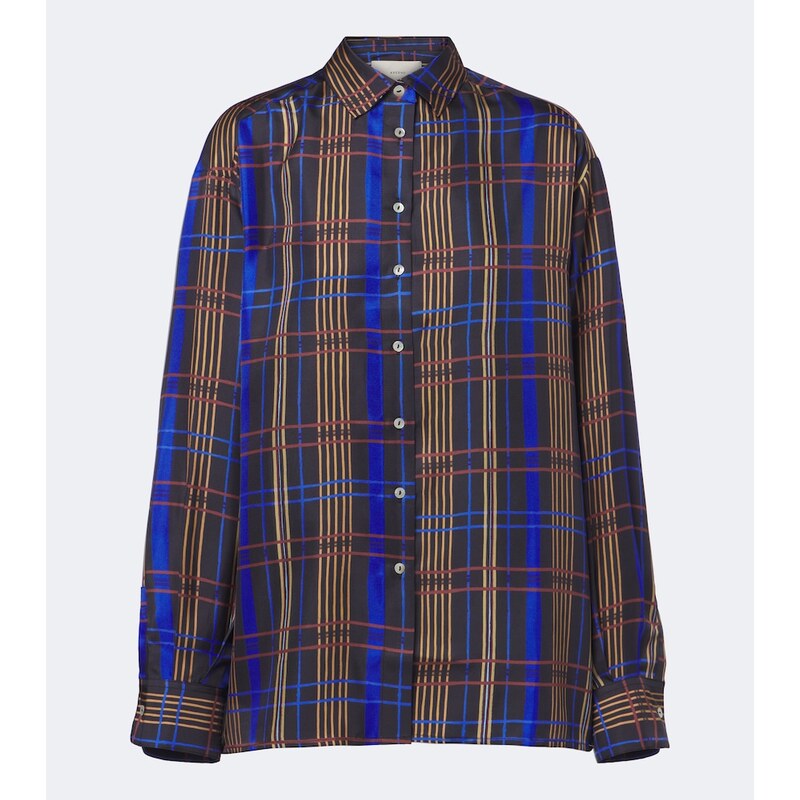 Asceno Maya checked silk shirt