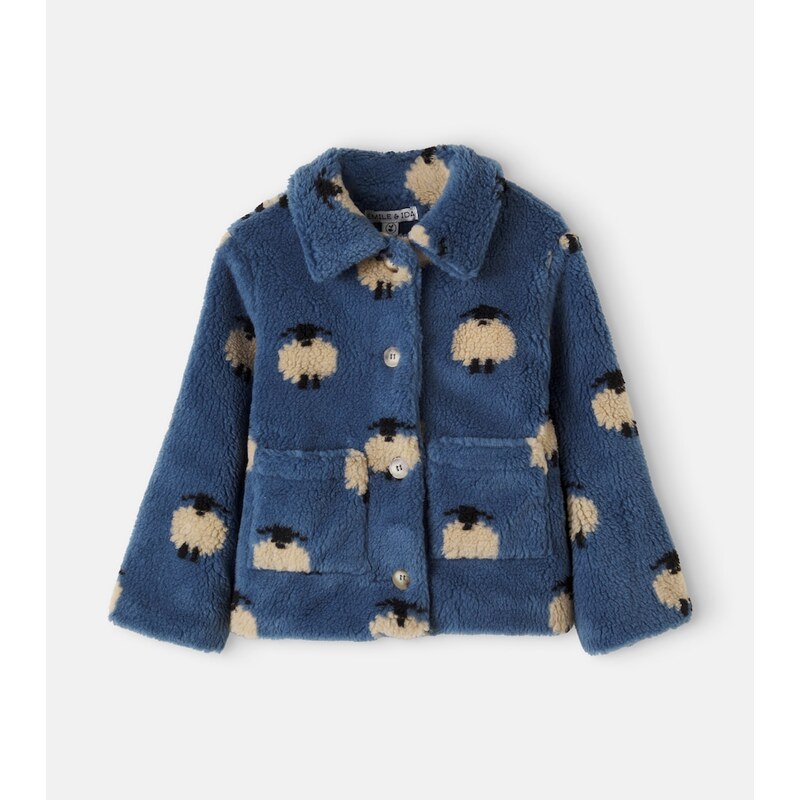 Emile et Ida Printed teddy jacket