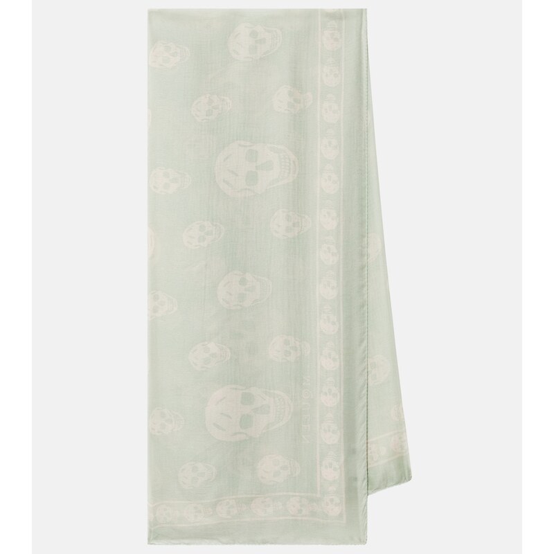 McQueen Skull silk scarf