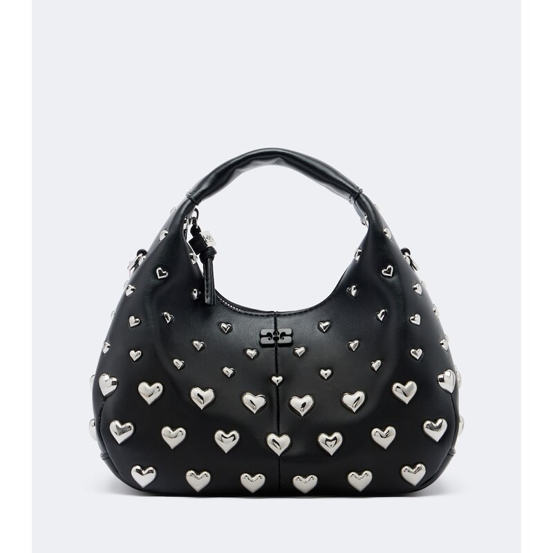 Ganni Mini studded top-handle bag