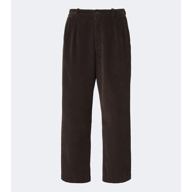 The Row Tuxo pleated cotton corduroy wide-leg pants