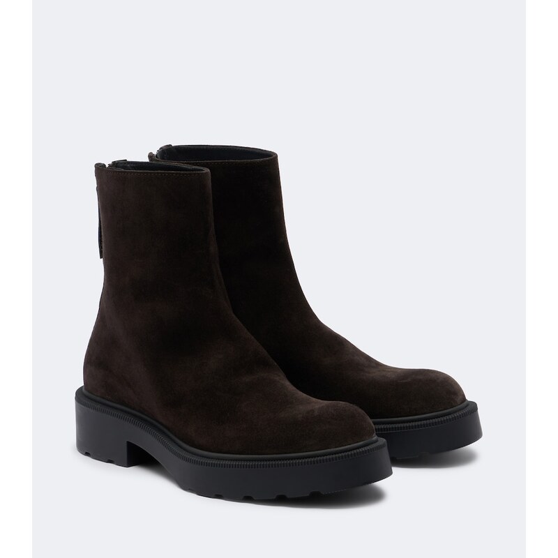 The Row Nobilis suede ankle boots