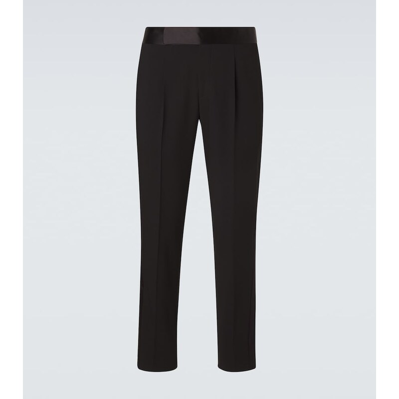 Giorgio Armani Virgin wool tuxedo pants
