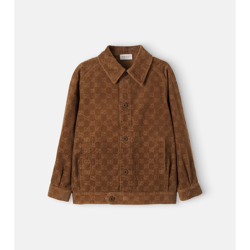 Gucci Kids GG cotton corduroy jacket