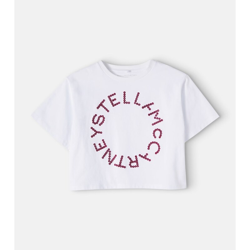 Stella McCartney Kids Embroidered cotton jersey T-shirt