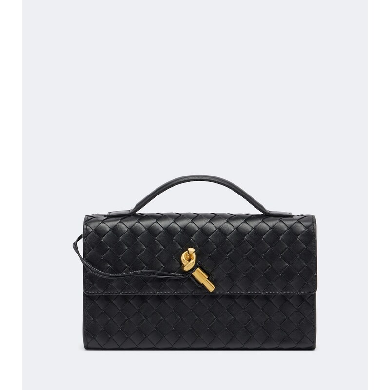 Bottega Veneta Andiamo Small Intrecciato leather clutch