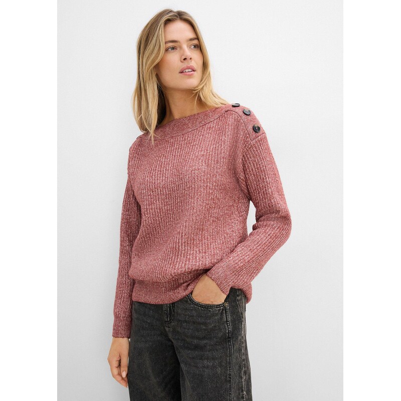 bonprix Oversize svetr s knoflíky růžová Žena