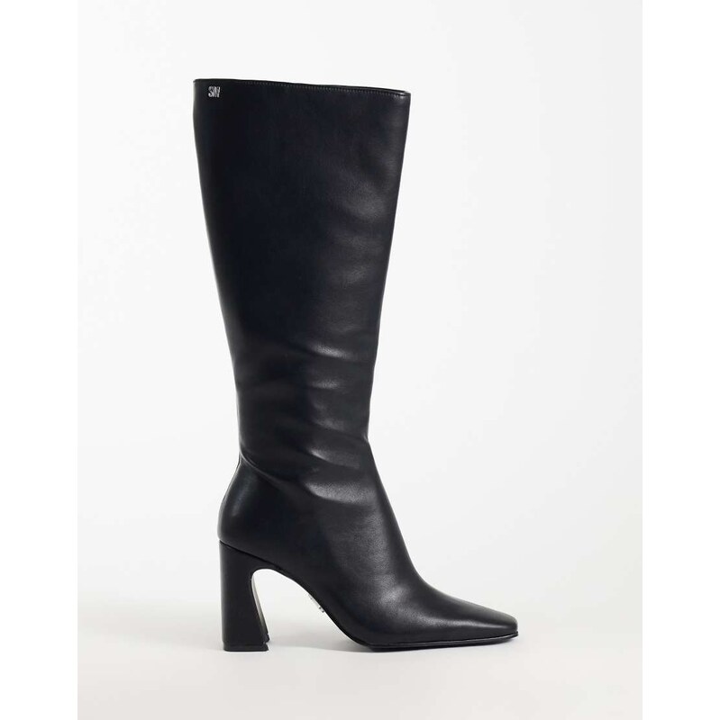 Steve Madden Flares-H block heeled pointed toe knee boots in