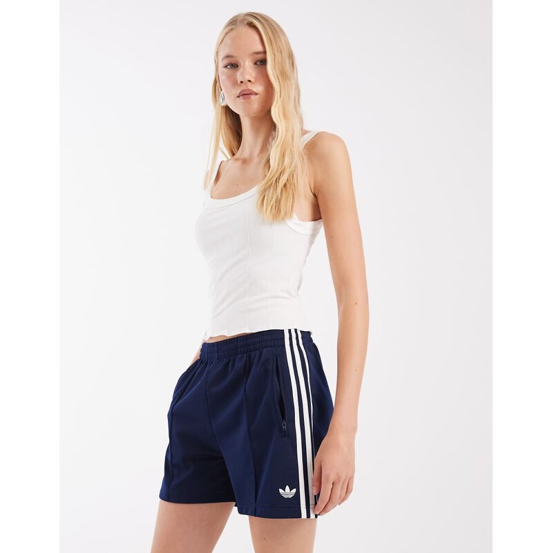 adidas Originals Firebird shorts in navy and white