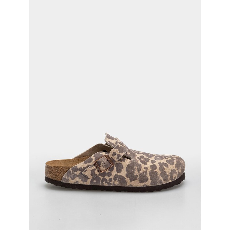 Birkenstock Boston Suede Leather Narrow (leo sandcastle)hnědá