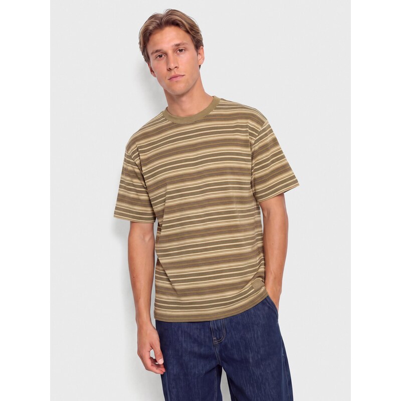Vans Stripe Ringer Loose (olive brown)hnědá