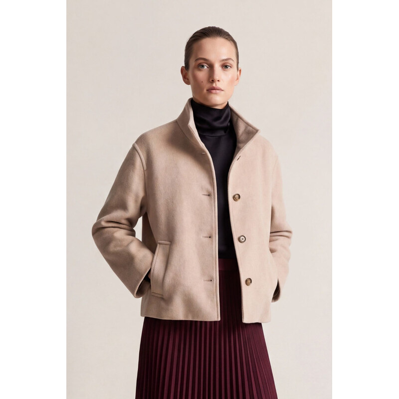 BUNDA GANT WOOL BLEND JACKET MIST TAUPE