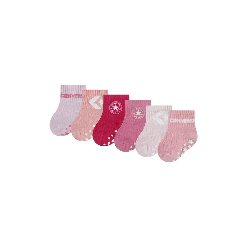 CONVERSE Ponožky růžová / pudrová / tmavě růžová / bílá