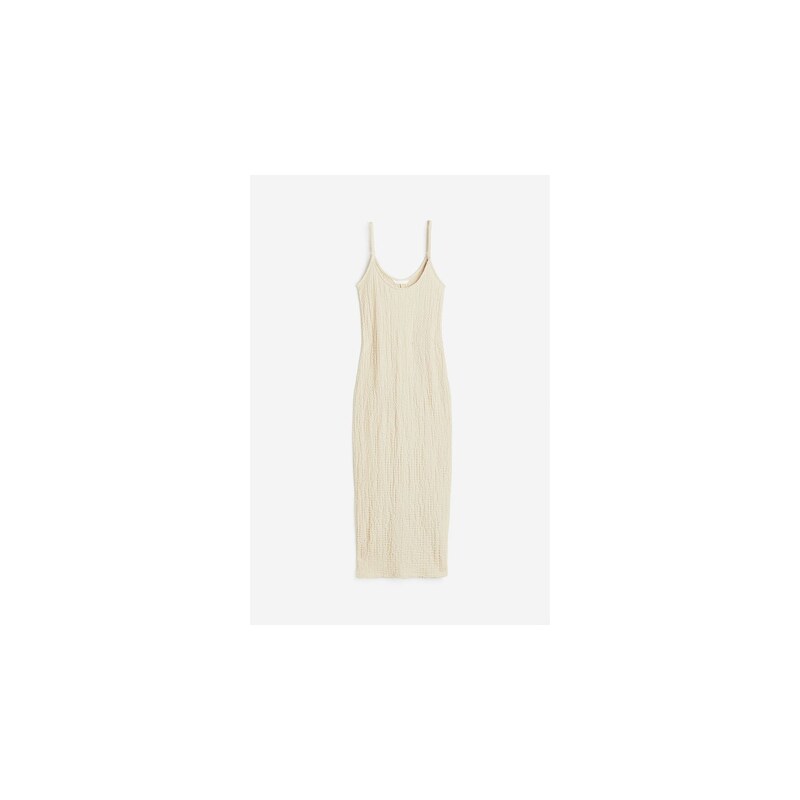 H&M - Šaty z mačkaného žerzeje - Světle Béžová