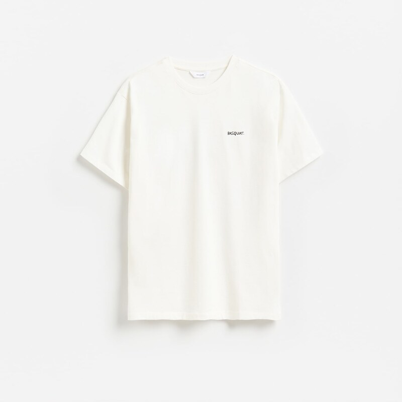 Reserved - MEN`S T-SHIRT - krémová
