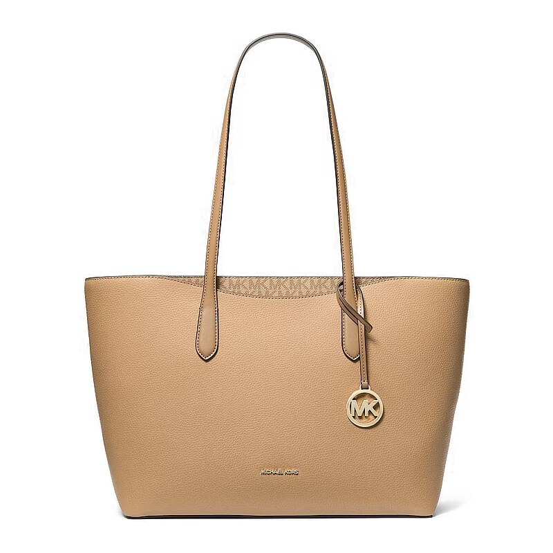 Michael Kors Arden large kožená kabelka hnědá camel