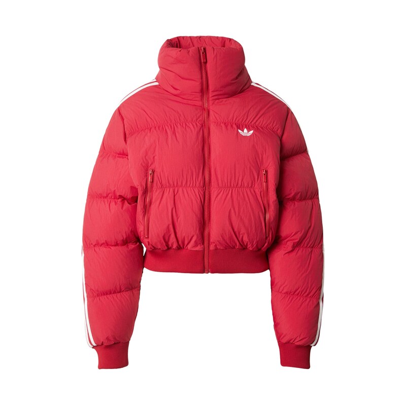 ADIDAS ORIGINALS Zimní bunda ADICOLOR červená / bílá