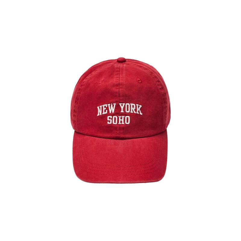 Pull&Bear Kšiltovka NEW YORK SOHO červená / bílá