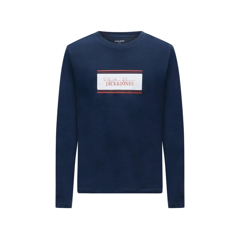 JACK & JONES Tričko JJBUSTER námořnická modř / rezavě červená /
