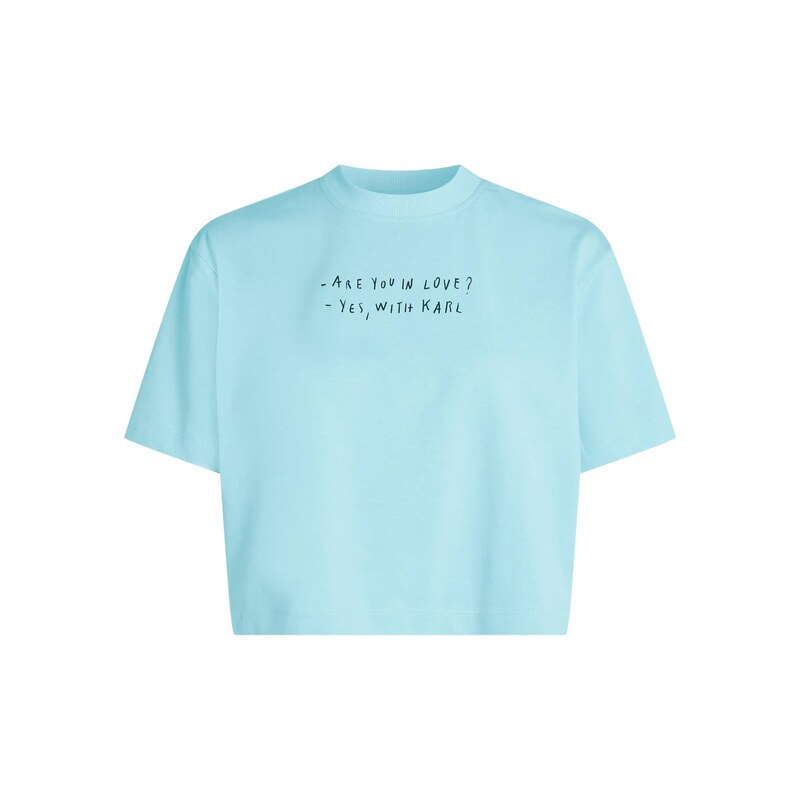 KARL LAGERFELD JEANS Tričko KLJ X Pietro Terzini světlemodrá /
