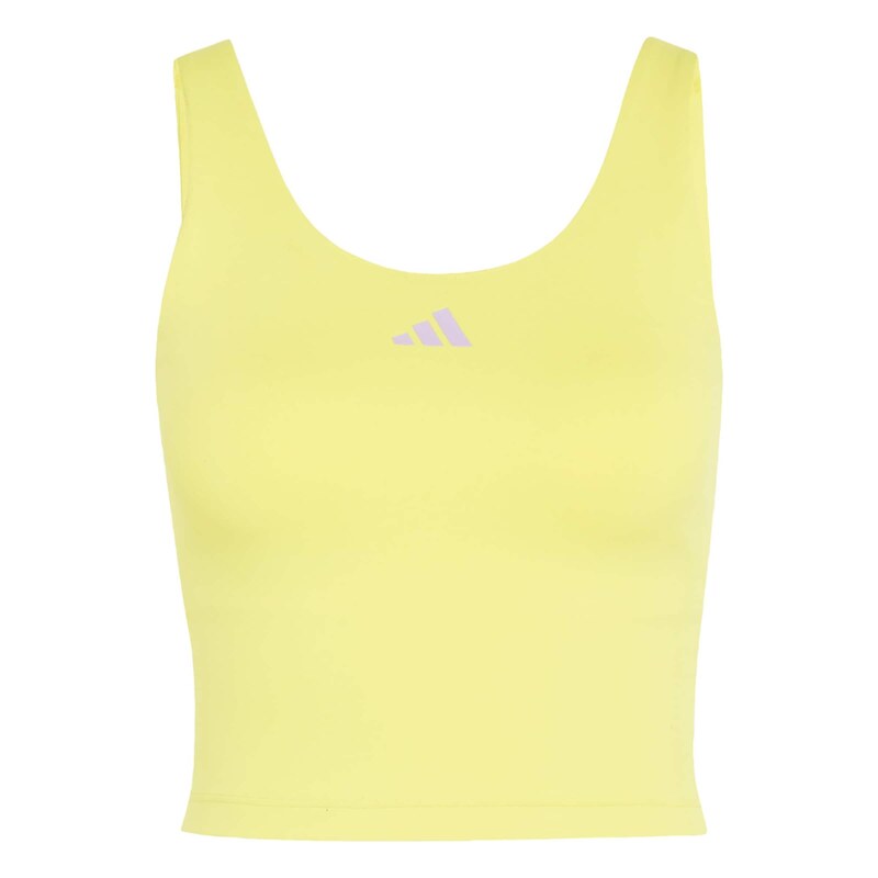 ADIDAS PERFORMANCE Sportovní top Studio All Me žlutá / bílá