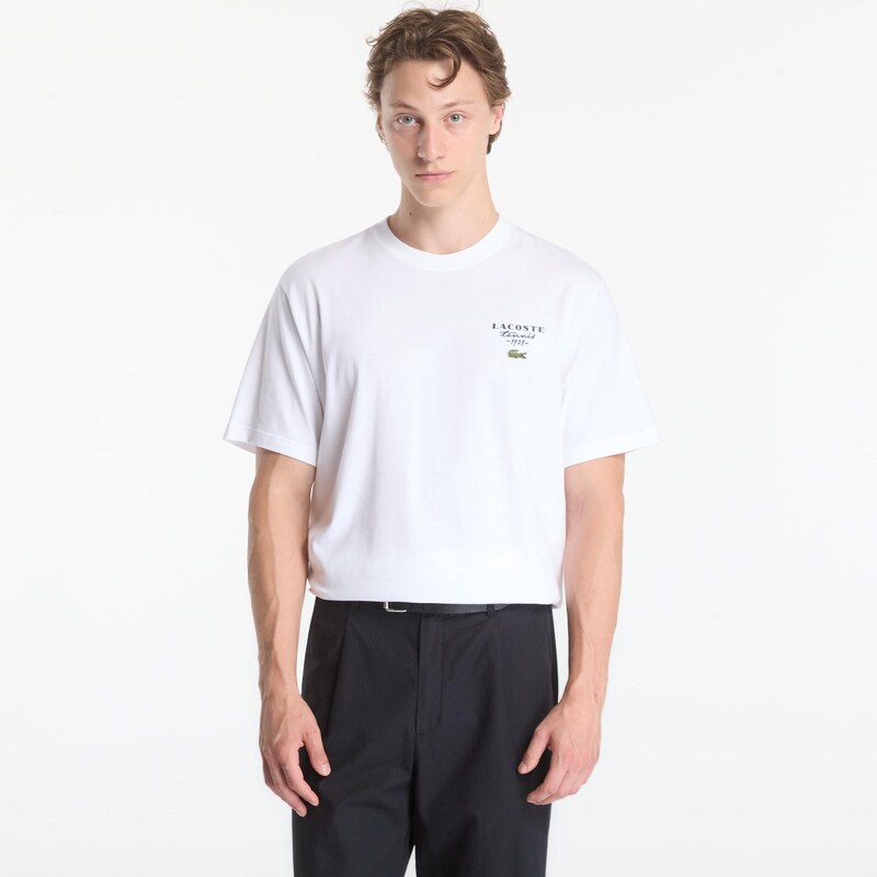 Tričko Lacoste Crewneck T-Shirts White 4