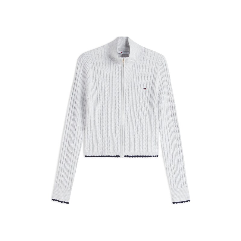 Tommy Jeans Kardigan šedá / černá