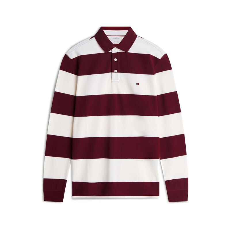 TOMMY HILFIGER Tričko tmavě červená / offwhite