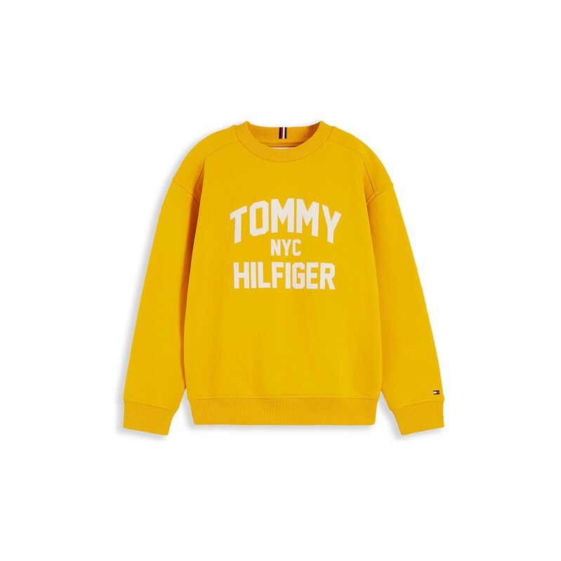 TOMMY HILFIGER Mikina BRAND LOVE žlutá / bílá