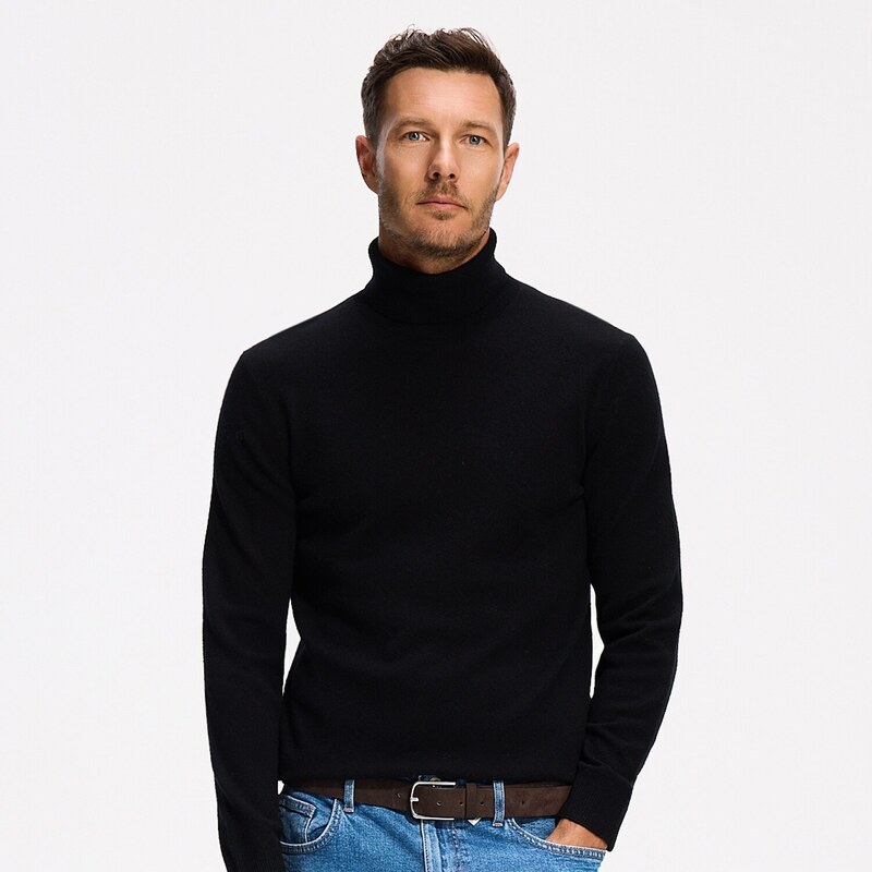 Reserved - MEN`S SWEATER - černý