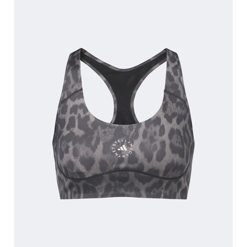 Adidas by Stella McCartney Logo leopard-print sports bra