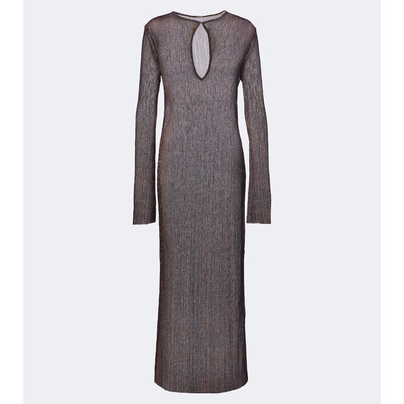 Cala de la Cruz Soleil knitted lamé midi dress