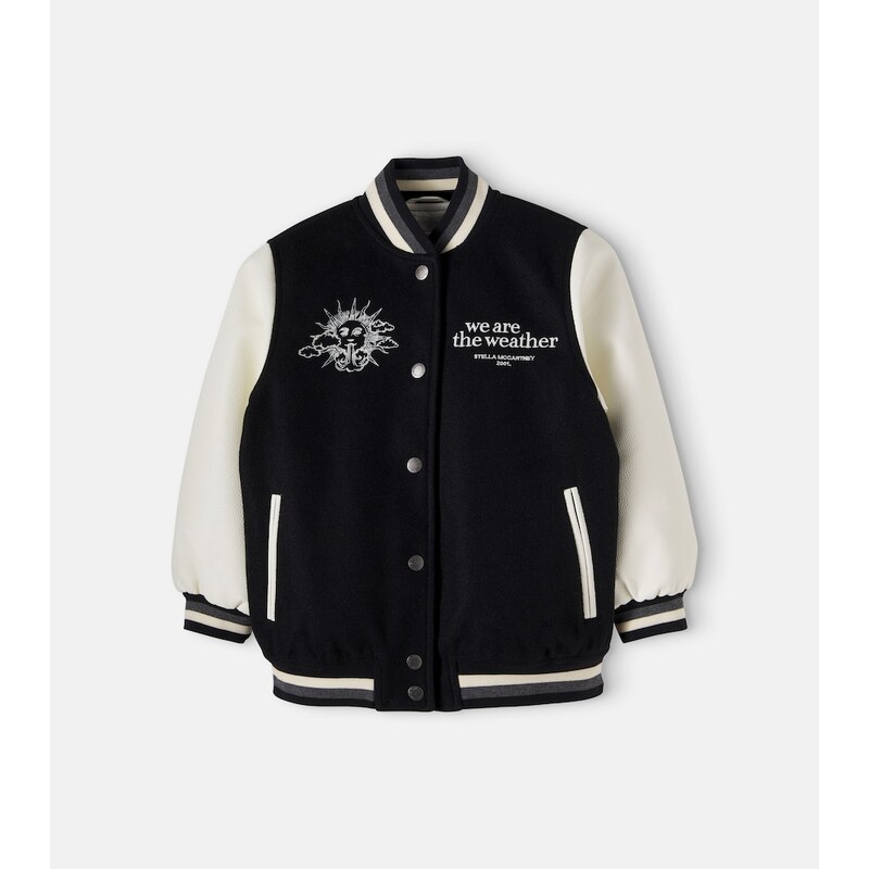 Stella McCartney Kids Patch-appliqué varsity jacket