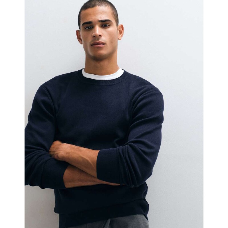 ASOS DESIGN Essential knitted lightweight crew neck jumper in
