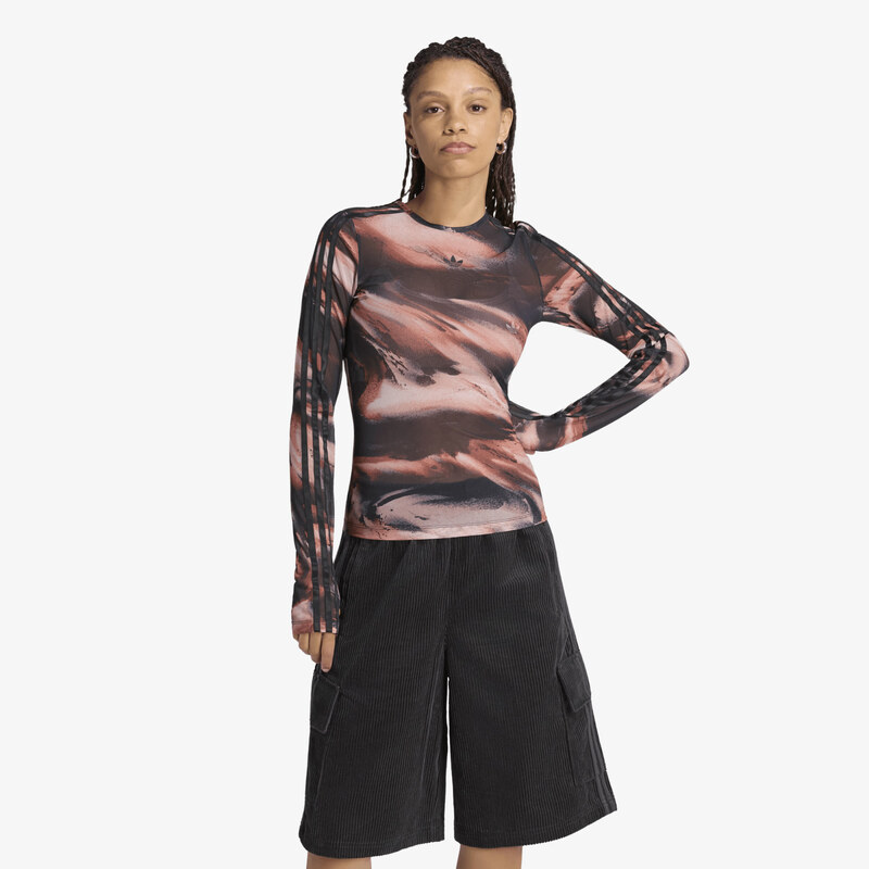 adidas Originals Tričko adidas Graphic Mesh T-Shirt Vermillion/